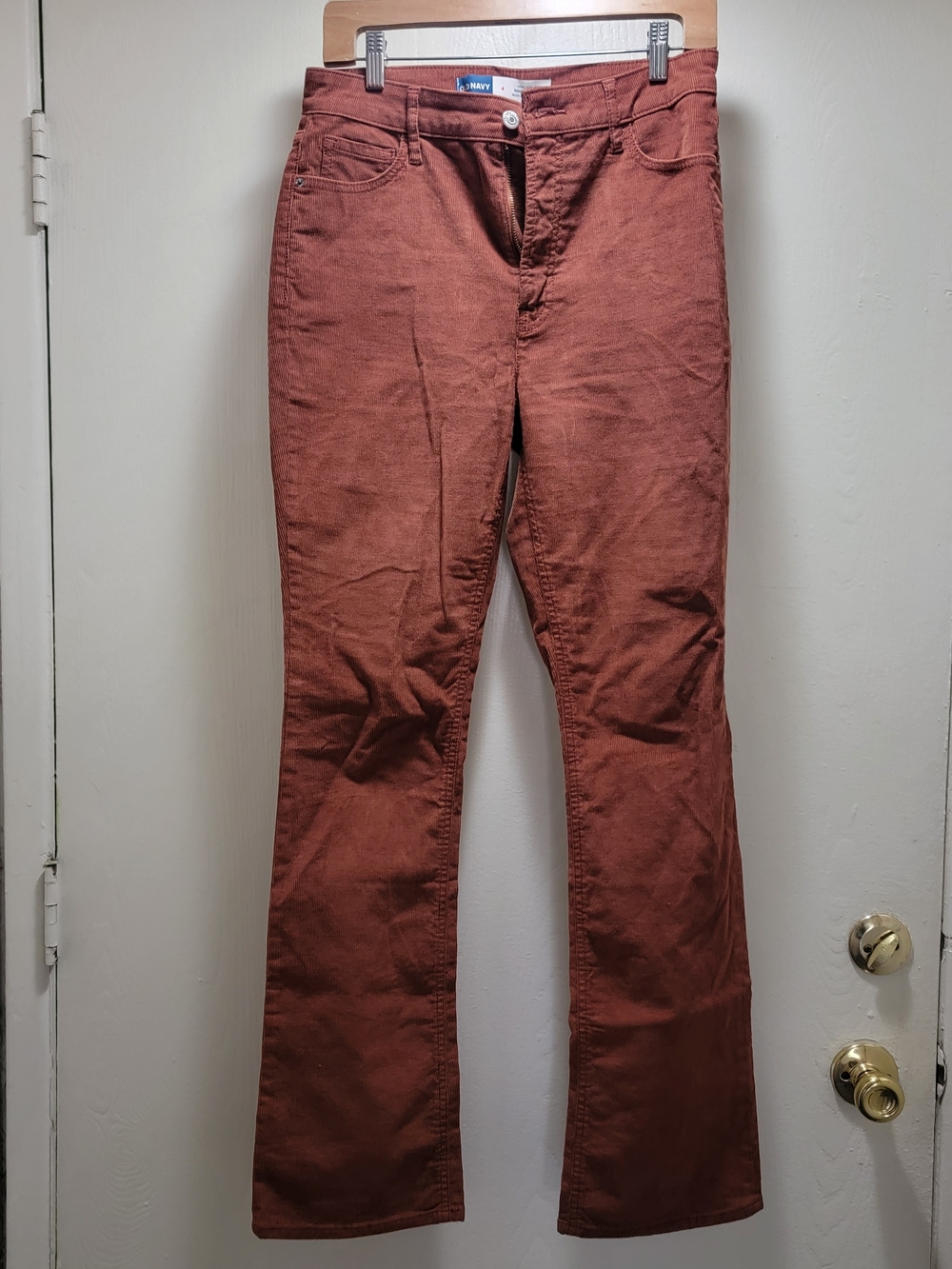 Old Navy Rust Orange Corduroy Boot Cut Pants